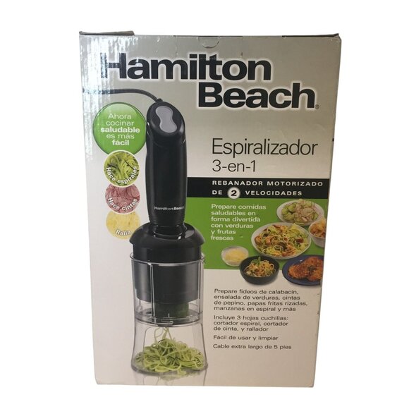 Hamilton Beach 3-In-1 Spiralizer & Motorized Slicer With 2 Speeds - Picture 4 of 5